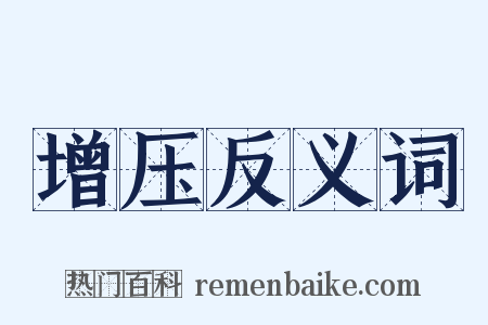 增压反义词是什么意思的图片